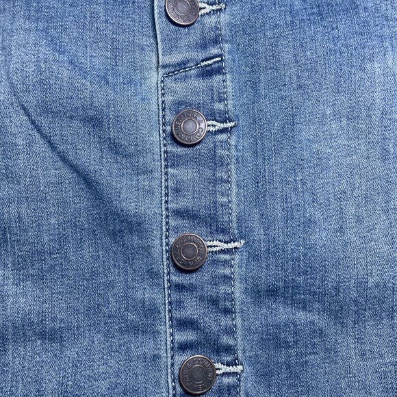 NWT Women's Size 12 NY & Co. High Waist Midi Jean Skirt w/ Button Front - Picture 5 of 8